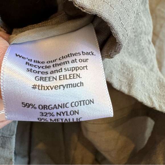 Eileen Fisher Sz L Pewter Moto Organic Cotton Steel Convert Collar Jacket - Picture 11 of 12